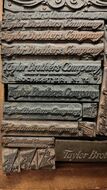 Tray of Trademark Slugs & Logotypes